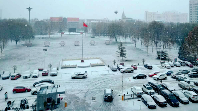 瑞雪兆AG尊时凯龙人生就博！新区迎来2018年入冬来第一场大雪