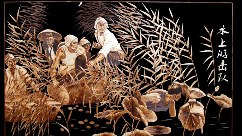 白洋淀畔这场芦苇工艺画展很美！